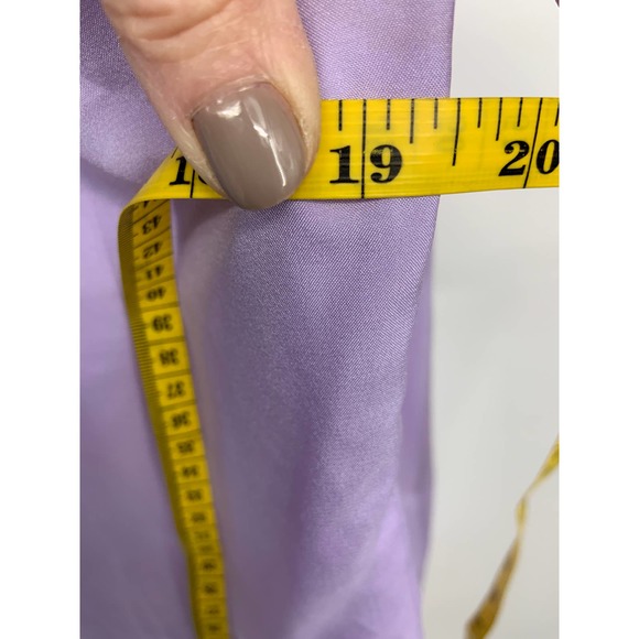 Vintage Korean Lavender Pleated Collared Blouse Button Up Long Sleeve Size 12 - Picture 4 of 5